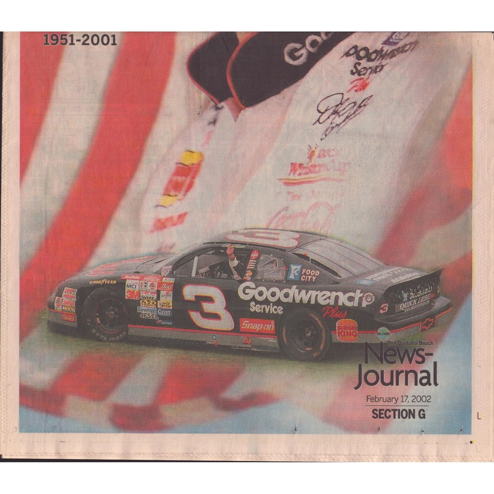 Dale Earnhardt American Legend Daytona News-Journal 2002 Memorial Section - Picture 2 of 2